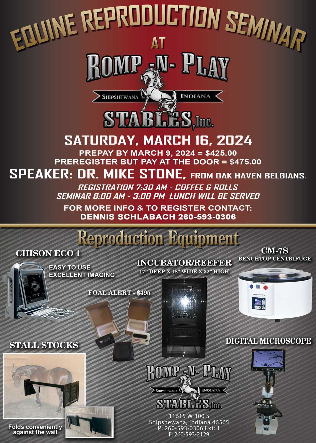 Romp & Play Stables Equine Reproduction Seminar