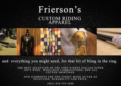 Frierson Custom Tailored Riding Apparel Gift Certificate
